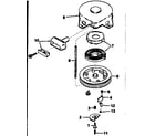 Tecumseh HS50-67275F rewind starter no. 590473 diagram