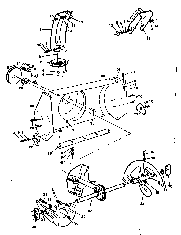 Auger housing assembly