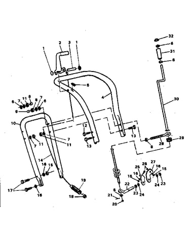 Upper handle assembly