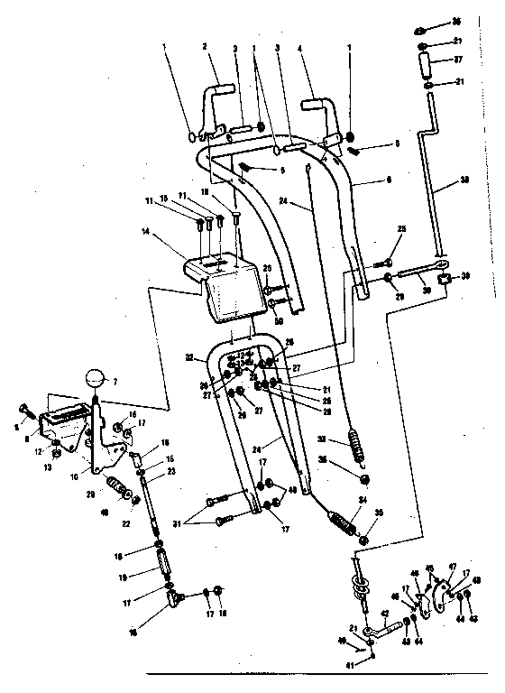 Upper handle assembly
