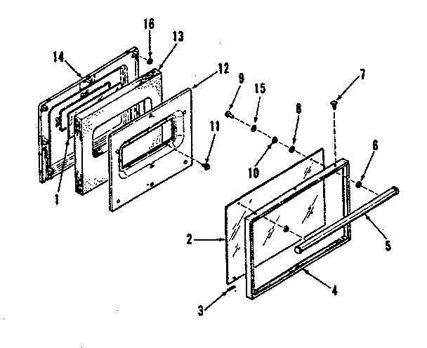 Oven door section