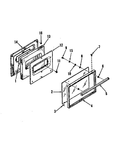 Oven door section