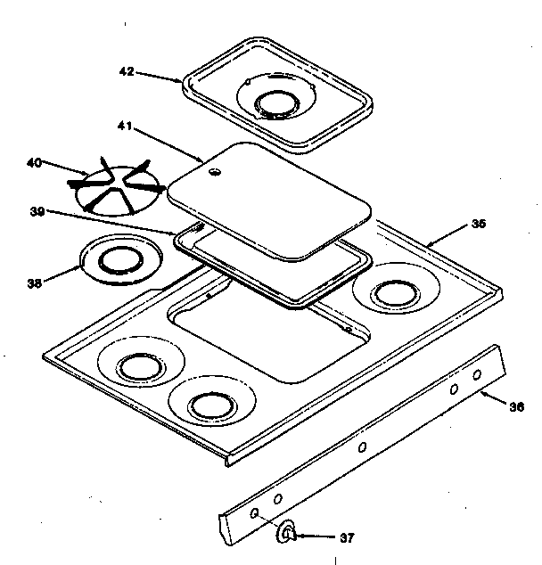 Cooktop section