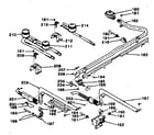 Kenmore 1197498710 oven burner and top burners section diagram