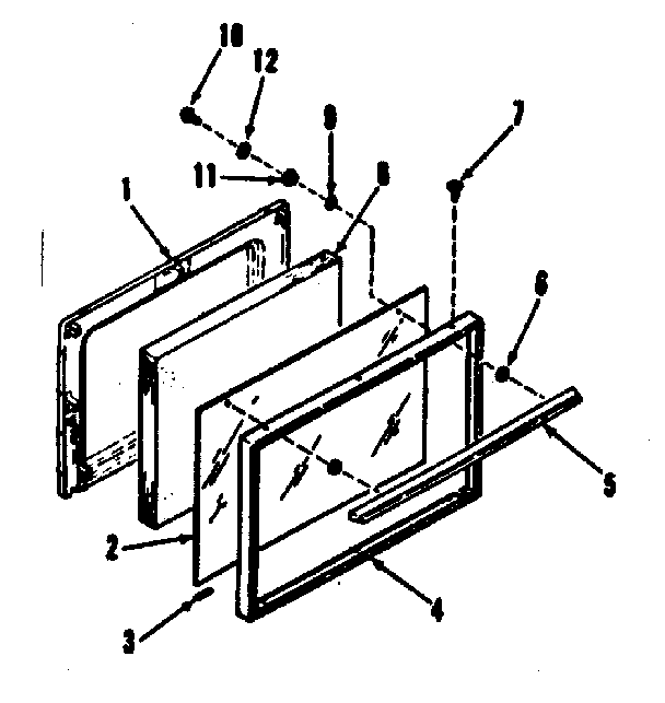 Oven door section