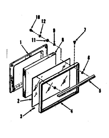 Oven door section