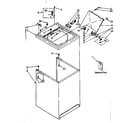 Kenmore 11081850100 top and cabinet parts diagram