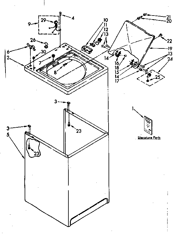 Top and cabinet parts