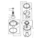 Kenmore 11081850100 agitator, basket and tub parts diagram