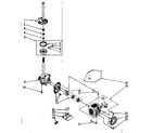 Kenmore 11081850100 brake, clutch, gearcase, motor and pump parts diagram