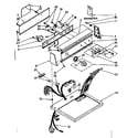 Kenmore 11087683310 top and console parts diagram