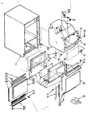 Cabinet, liner and door parts