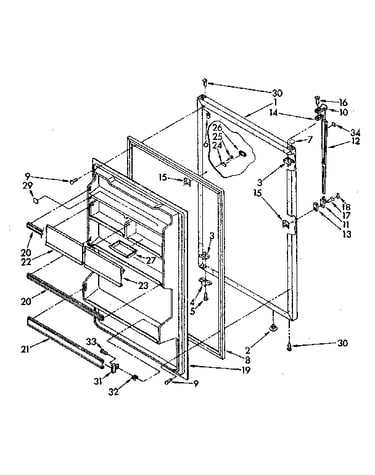Refrigerator door parts
