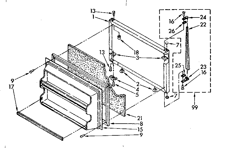 Freezer door parts