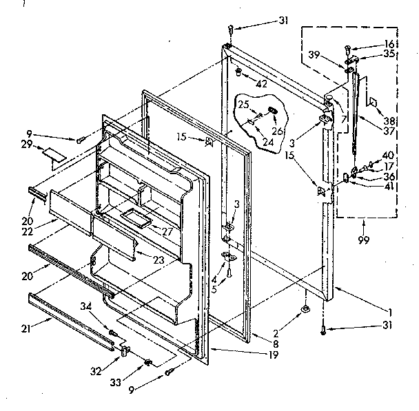 Refrigerator door parts
