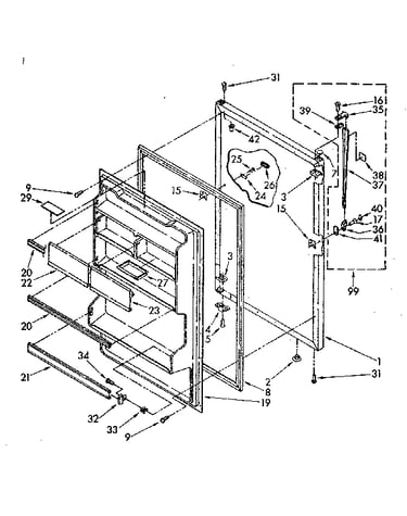 Refrigerator door parts