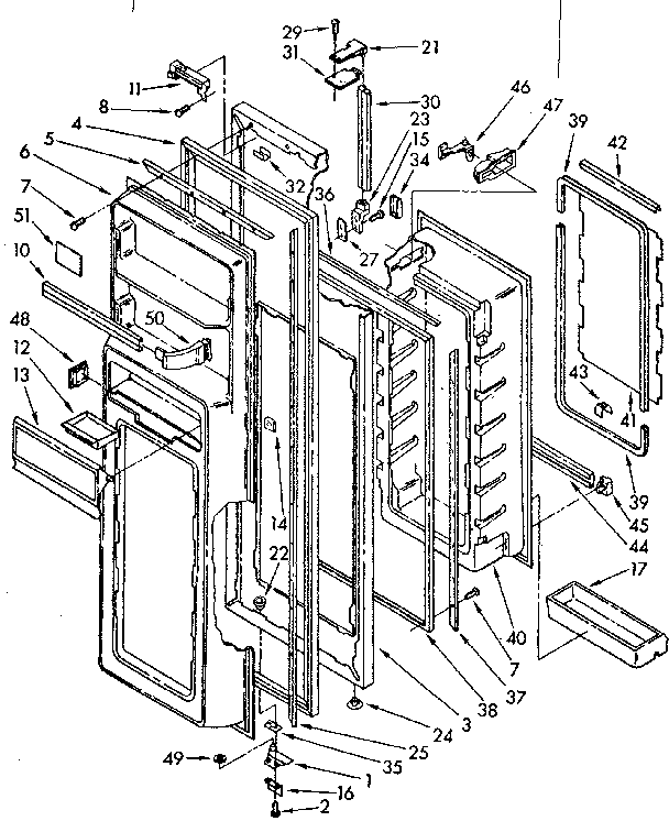 Refrigerator door parts