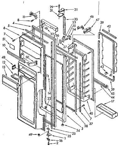 Refrigerator door parts