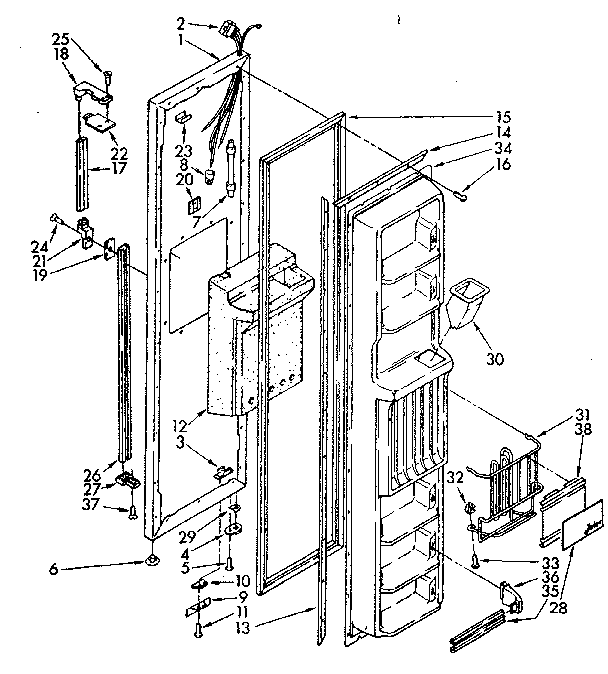 Freezer door parts