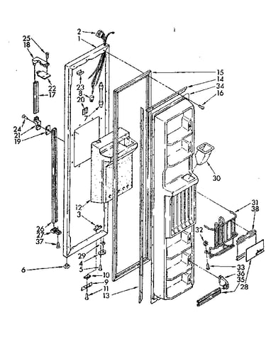 Freezer door parts