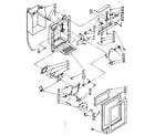 Kenmore 1068566873 dispenser front parts diagram