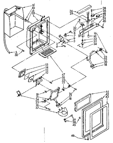 Dispenser front parts