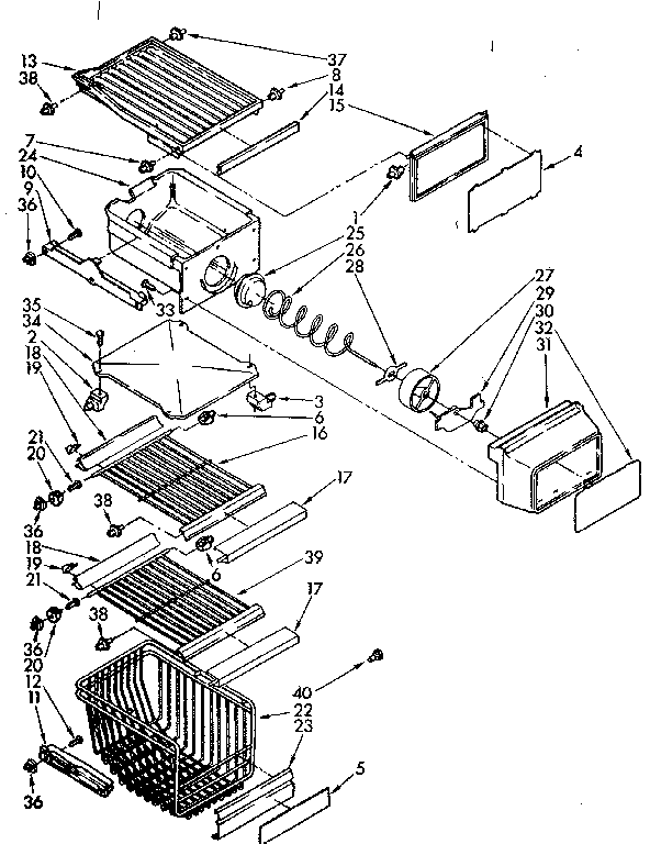 Freezer interior parts