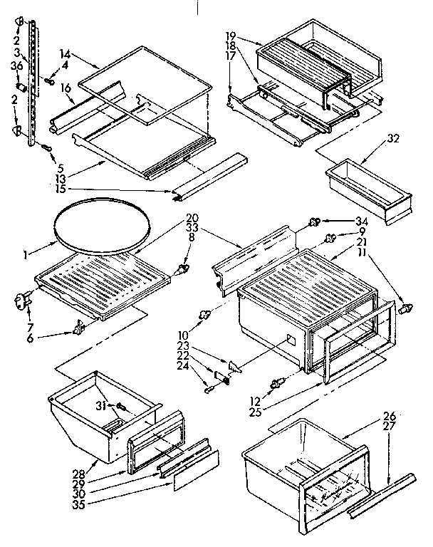 REFRIGERATOR INTERIOR PARTS