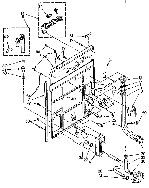 Rear panel parts
