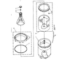 Kenmore 11082403820 agitator, basket and tub parts diagram