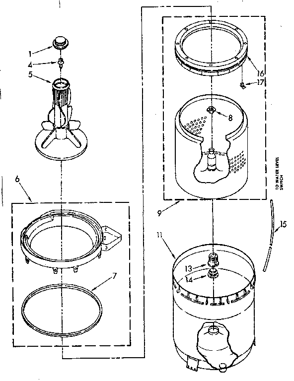 Agitator, basket and tub parts