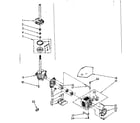 Kenmore 11082403820 brake, clutch, gearcase, motor and pump parts diagram