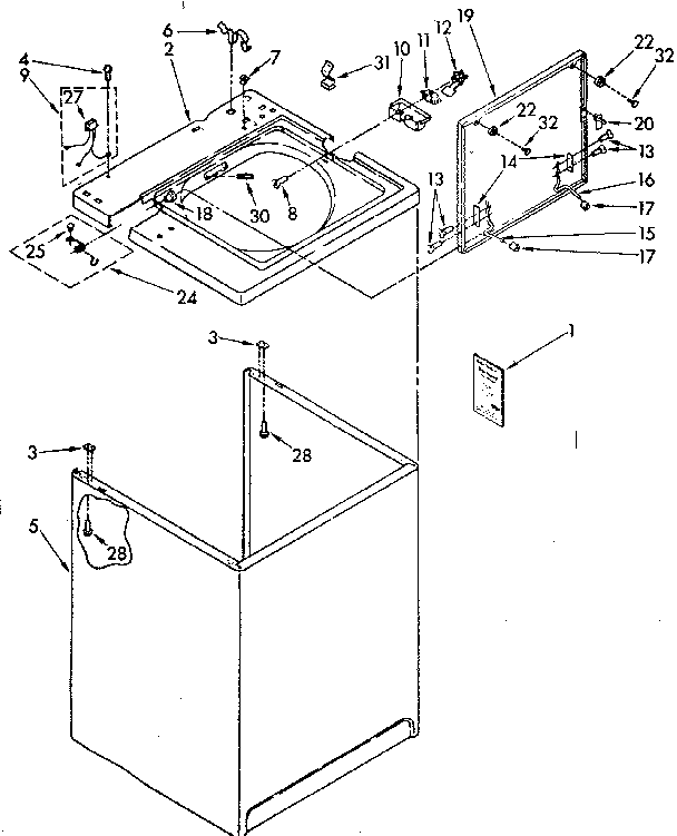 Top and cabinet parts