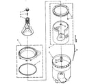 Kenmore 11082405820 agitator, basket and tub parts diagram