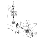 Kenmore 11082405820 brake, clutch, gearcase, motor and pump parts diagram
