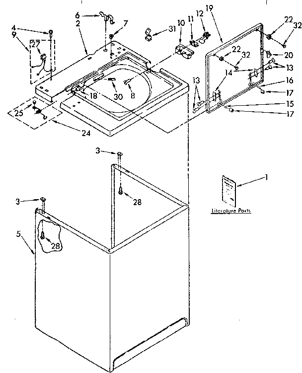 TOP AND CABINET PARTS