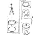 Kenmore 11082407120 agitator, basket and tub parts diagram