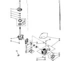 Kenmore 11082407820 brake, clutch, gearcase, motor and pump parts diagram