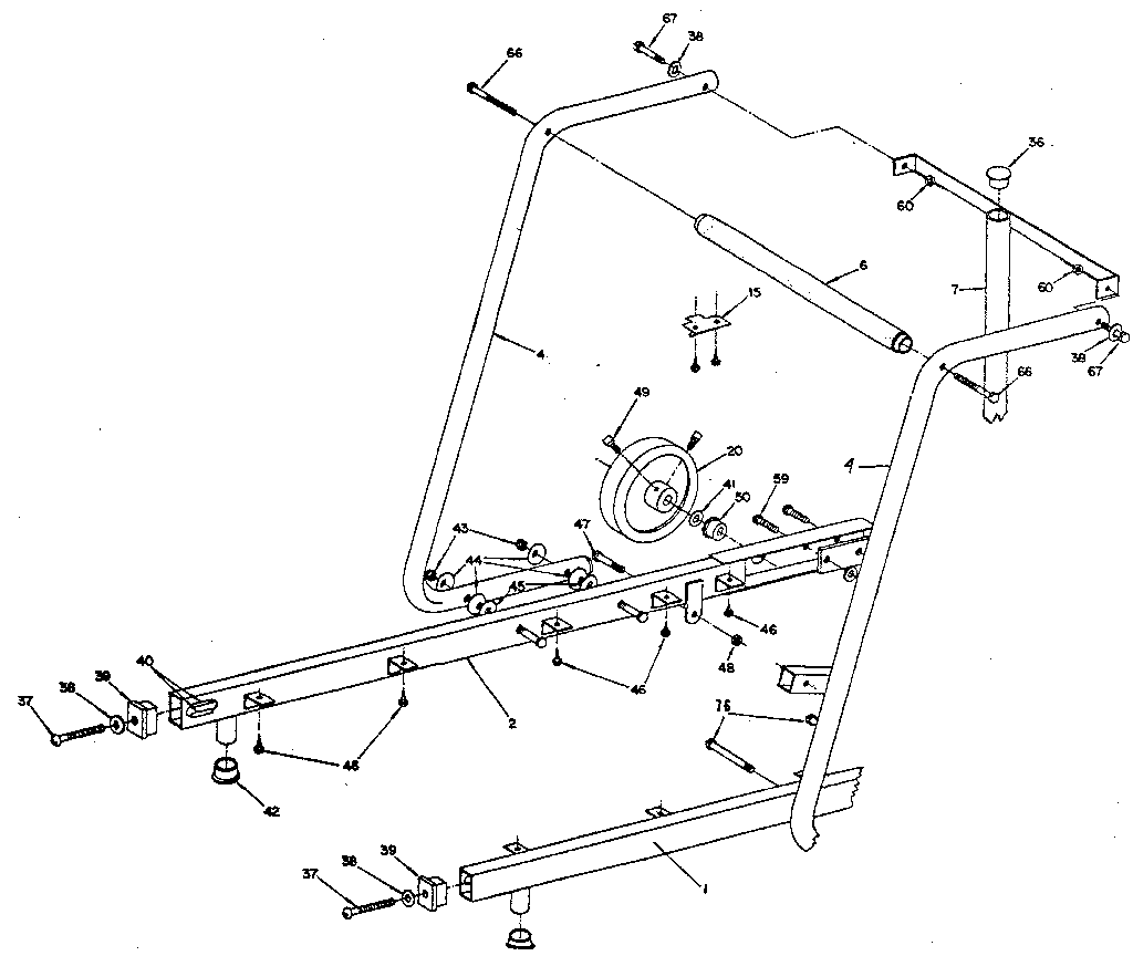 Side rail and flywheel assembly