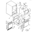 Kenmore 198887482 cabinet, liner and door parts diagram