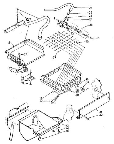Evaporator, ice cutter grid and water parts