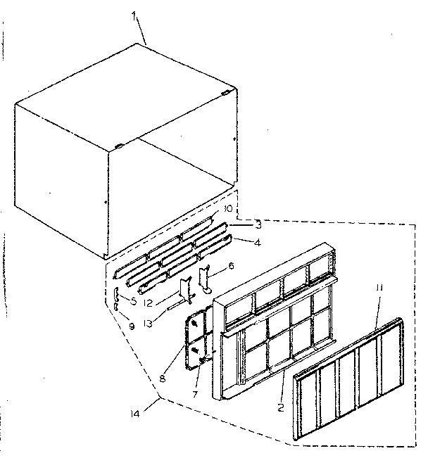 Cabinet and front panel parts