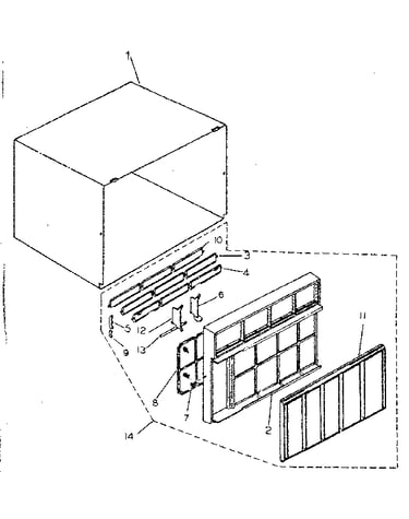 Cabinet and front panel parts