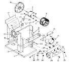 Kenmore 2538740661 electrical system and air handling parts diagram