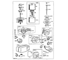 Briggs & Stratton 130200 TO 130299 (2015 - 2049) air cleaner assembly diagram