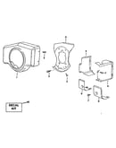 Muffler, air guide and housing group