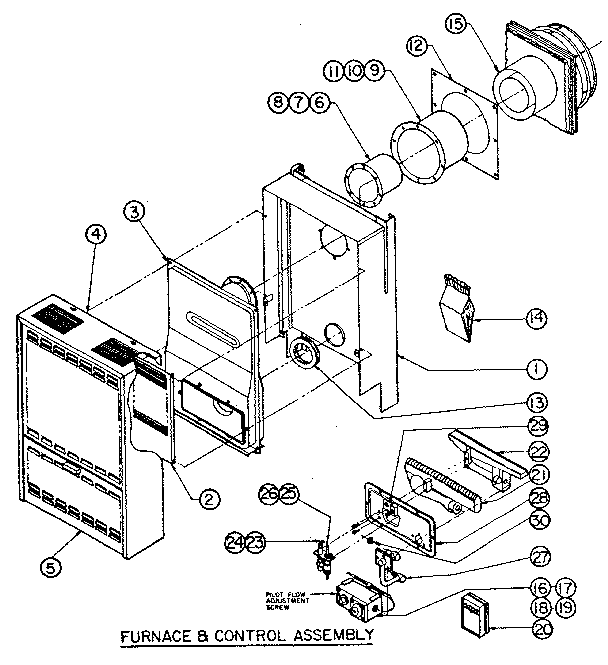 FURNACE & CONTROL ASSEMBLY