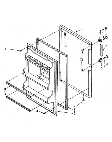 Refrigerator door