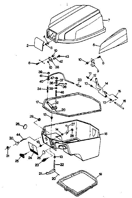 ENGINE COVER AND SUPPORT PLATE