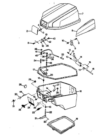 Engine cover and support plate